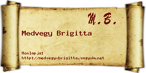 Medvegy Brigitta névjegykártya